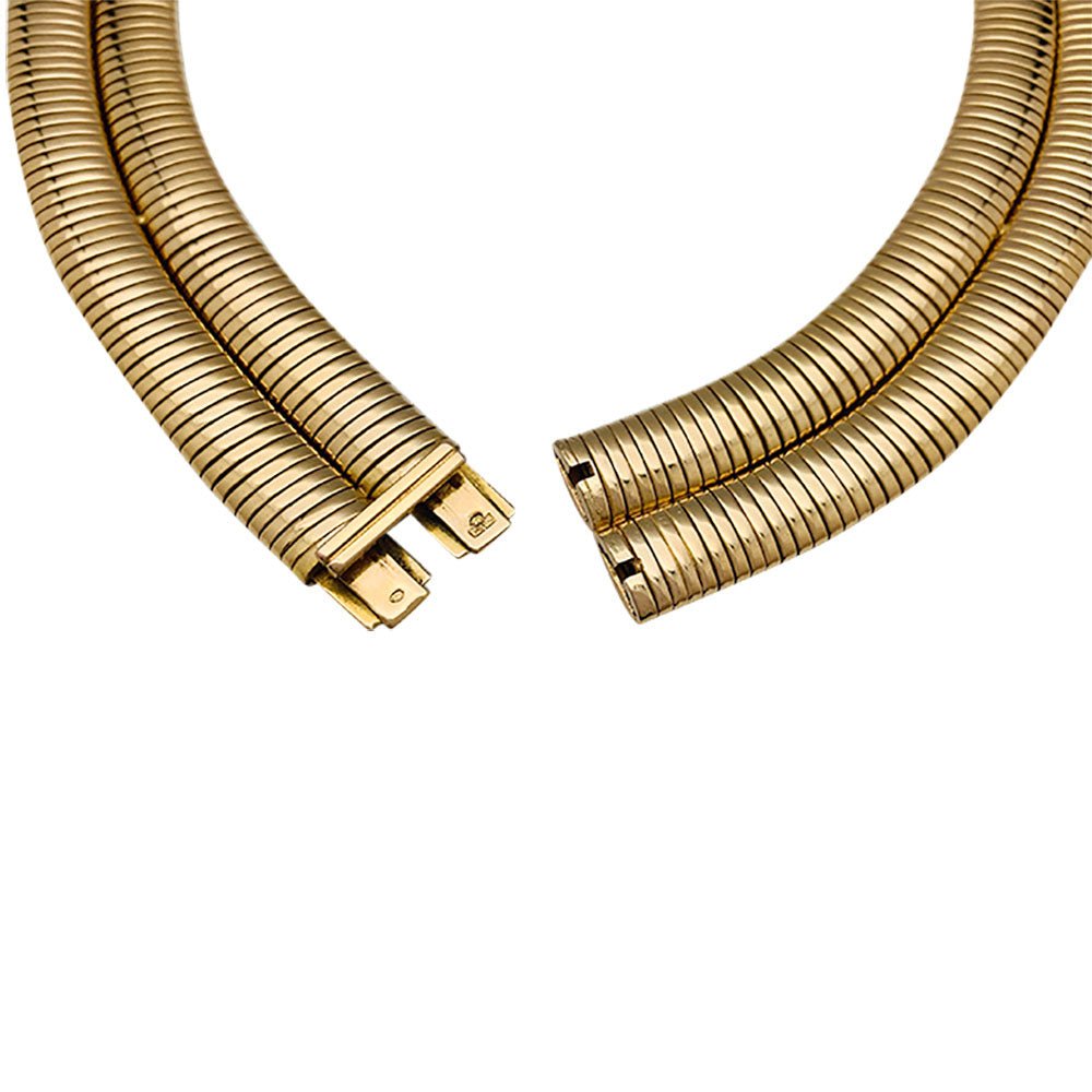 Collier, "Tubogas", or jaune - Castafiore
