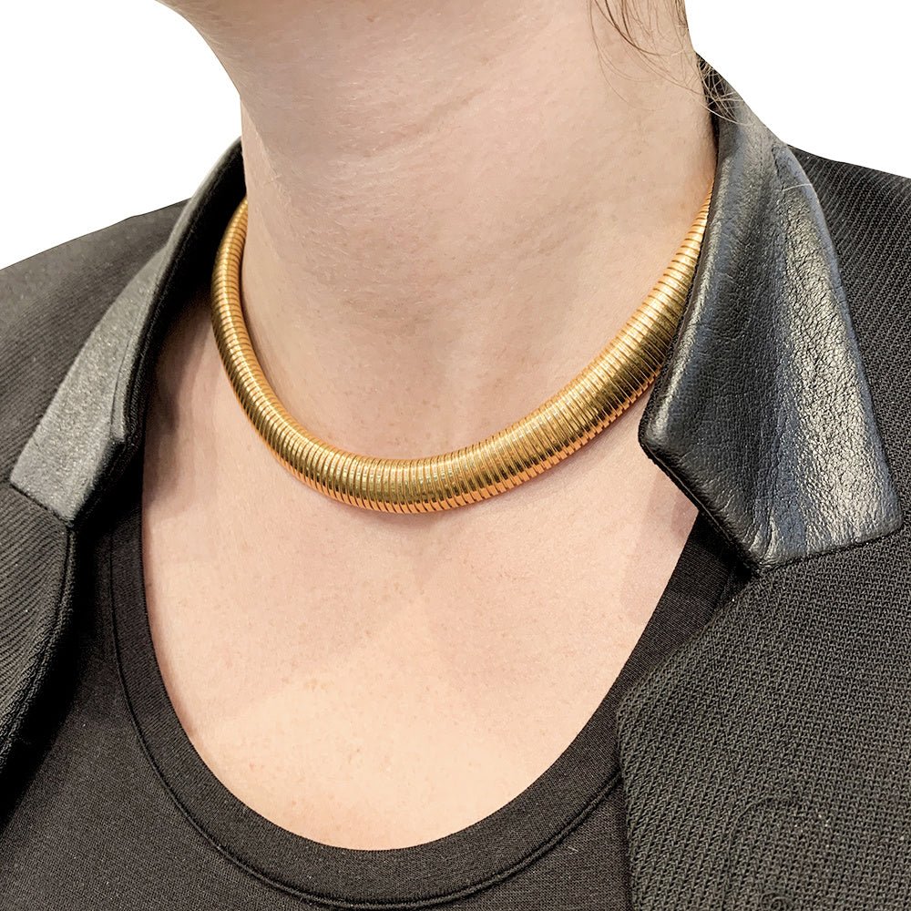 Collier, "Tubogas", or rose - Castafiore