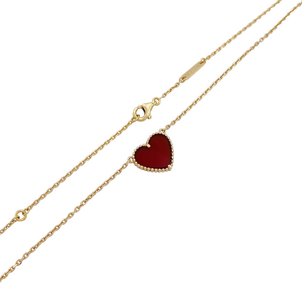 Collier Van Cleef & Arpels, “Lucky Alhambra Coeur”, cornaline - Castafiore