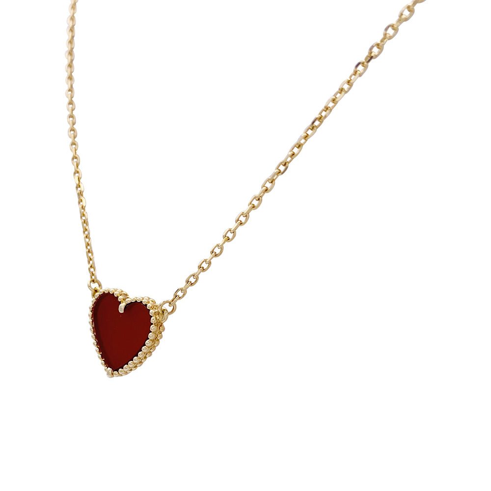 Collier Van Cleef & Arpels, “Lucky Alhambra Coeur”, cornaline - Castafiore