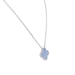 Collier Van Cleef & Arpels, "Vintage Alhambra", or blanc, calcédoine - Castafiore