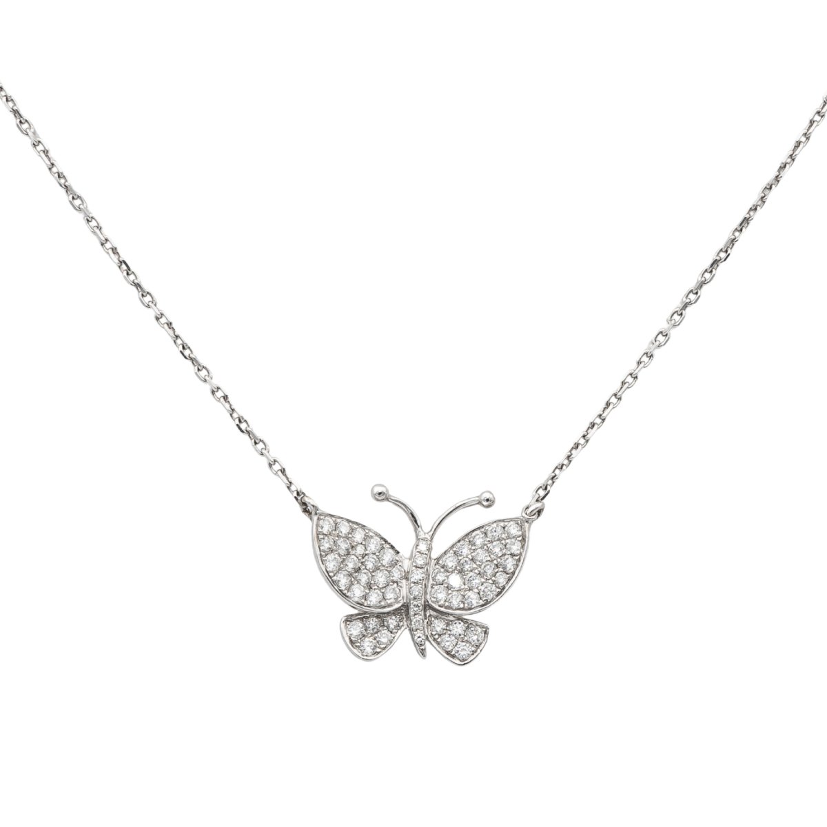 Collier VENDÔME papillon en or blanc et diamants - Castafiore