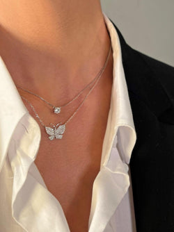 Collier VENDÔME papillon en or blanc et diamants - Castafiore