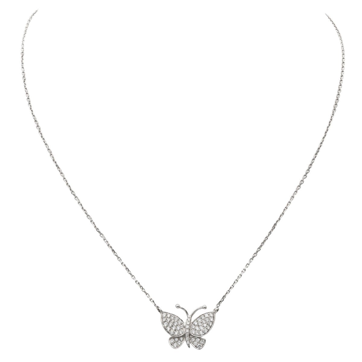 Collier VENDÔME papillon en or blanc et diamants - Castafiore
