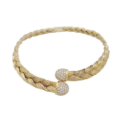 Collier vintage or jaune et diamants - Castafiore