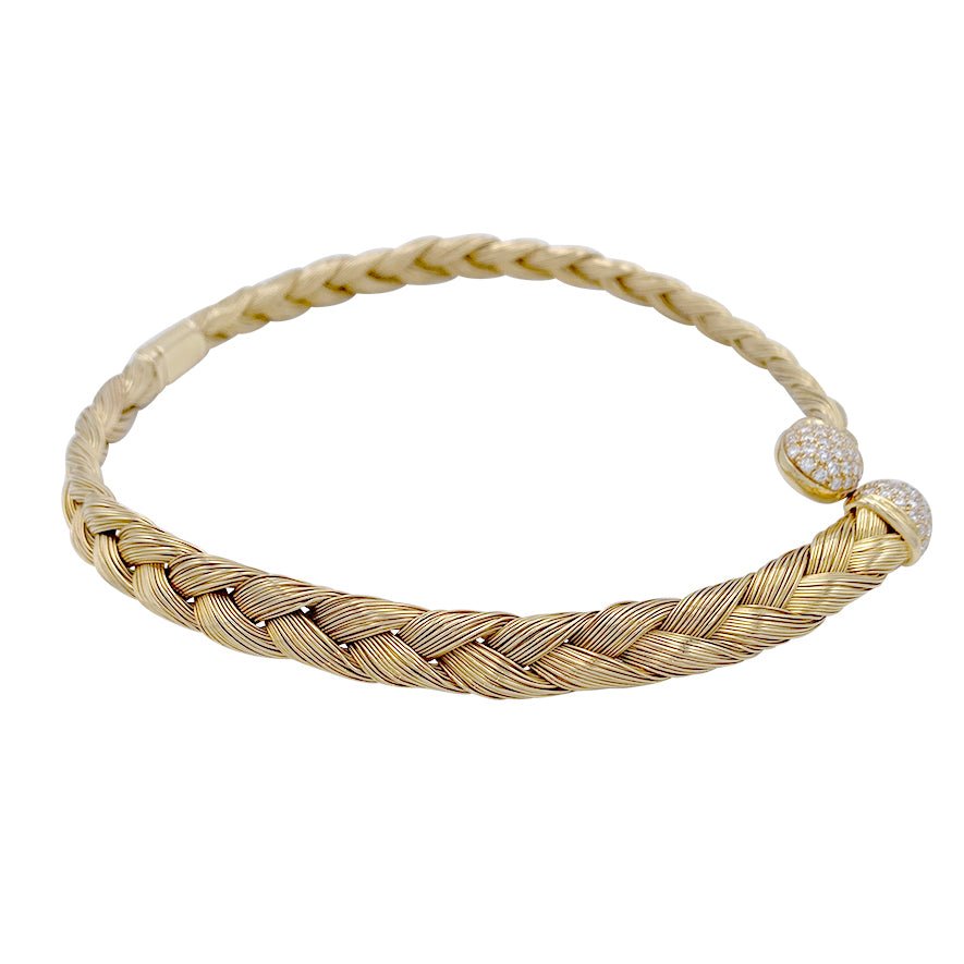 Collier vintage or jaune et diamants - Castafiore