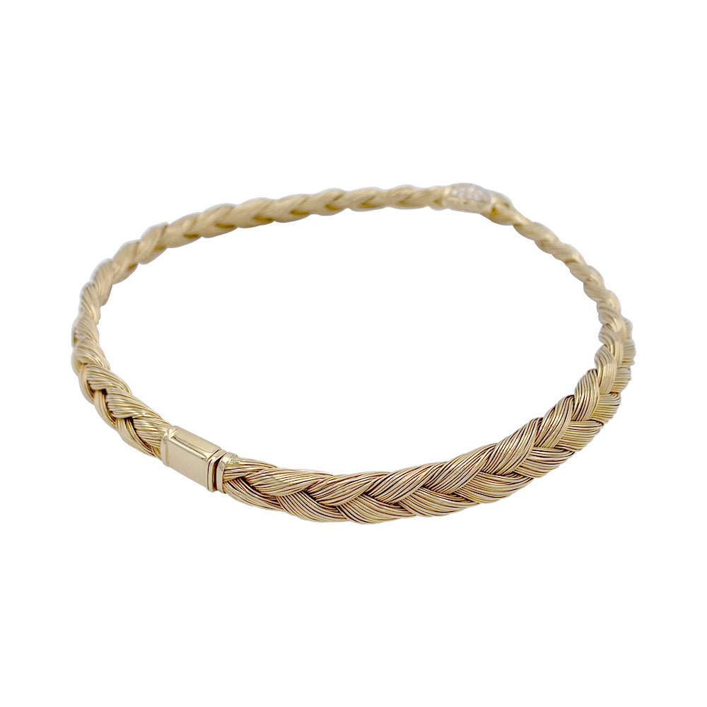 Collier vintage or jaune et diamants - Castafiore