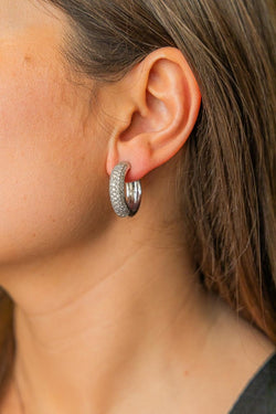 Créoles en or blanc et diamants - Castafiore