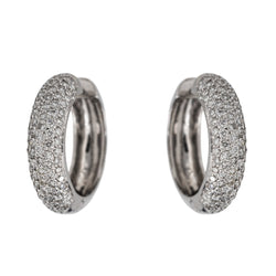 Créoles en or blanc et diamants - Castafiore