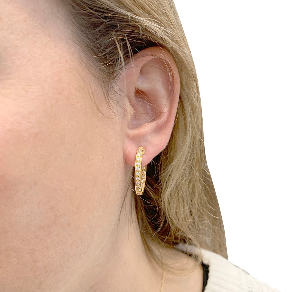 Créoles en or jaune et diamants - Castafiore