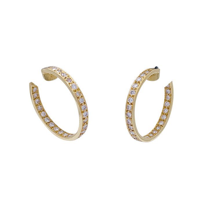 Créoles en or jaune et diamants - Castafiore