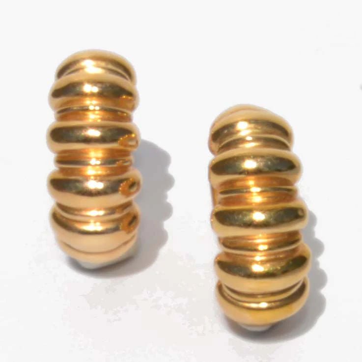 Créoles en or jaune godronnée Chimento - Castafiore