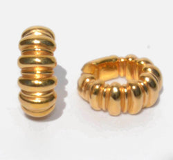 Créoles en or jaune godronnée Chimento - Castafiore