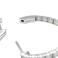 Créoles ovales or blanc, diamants - Castafiore