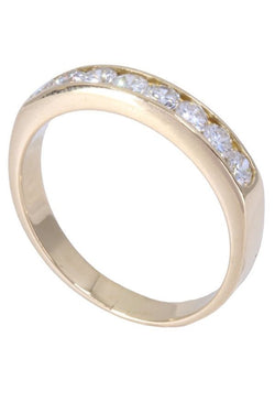 Demi alliance diamants en or - Castafiore