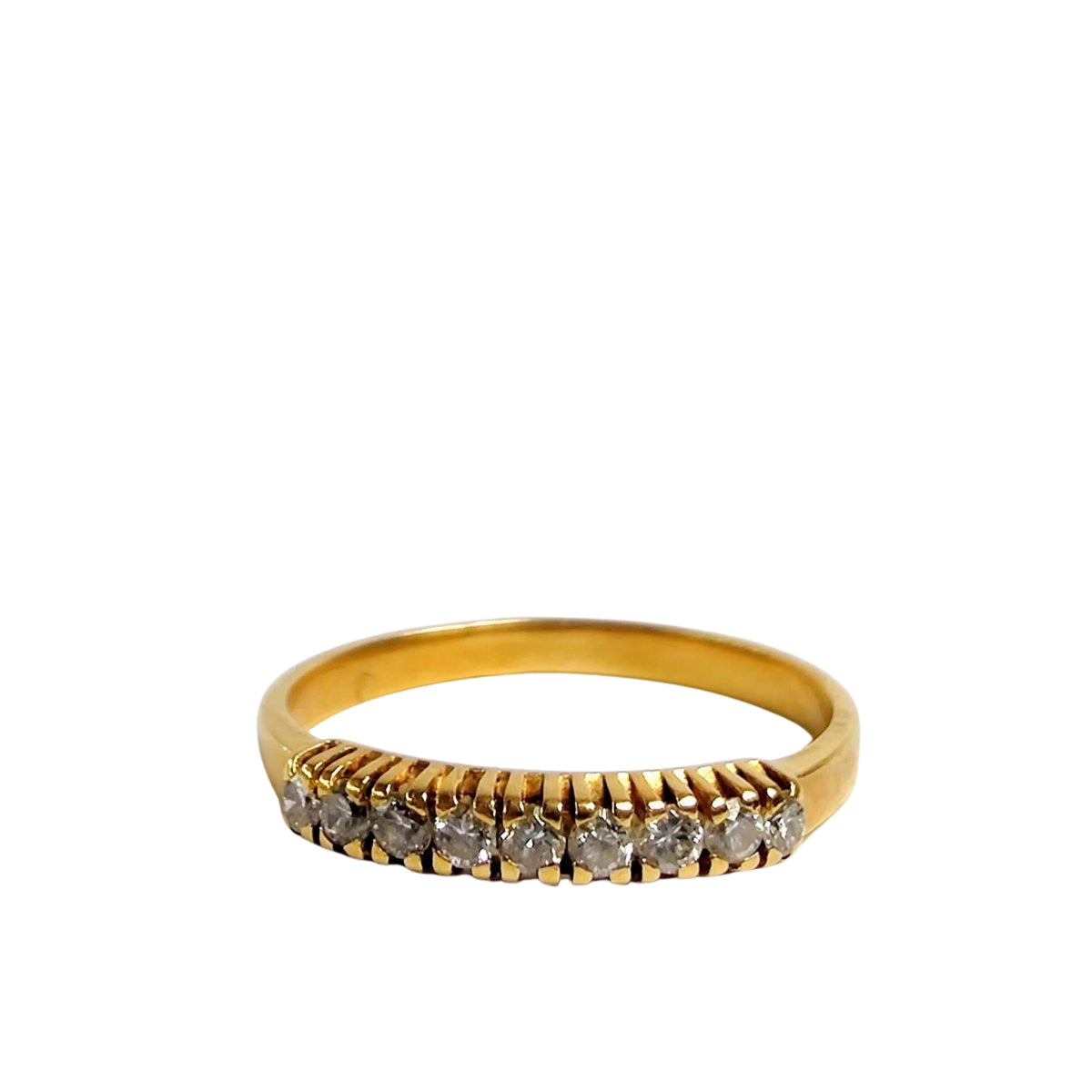 Demi-Alliance en or jaune et diamants - Castafiore