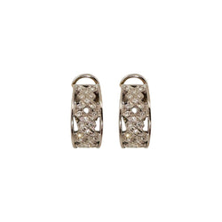 Demi-créoles DE CHIMENTO en or blanc et diamants - Castafiore