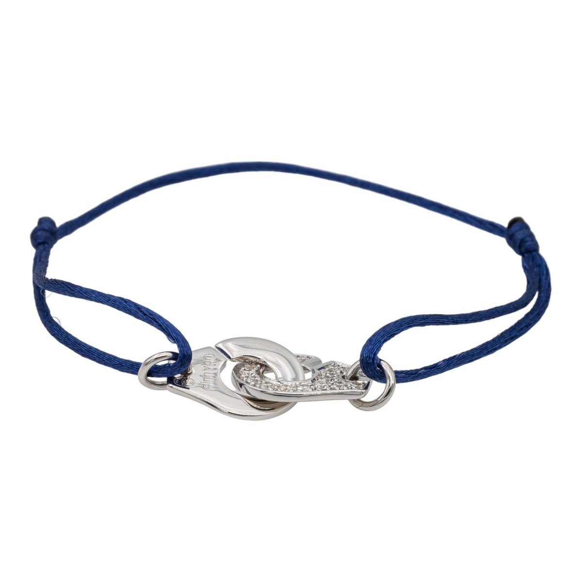 Dinh Van Bracelet Cordon Menottes Or blanc Diamant - Castafiore