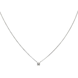 Dinh Van Collier Le Cube Diamant Or blanc Diamant - Castafiore