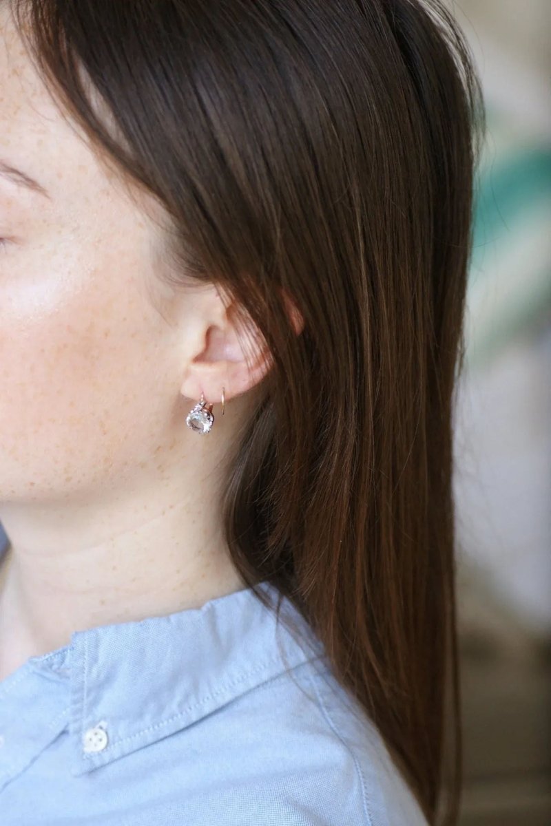 Dormeuses aigue-marine et diamants - Castafiore