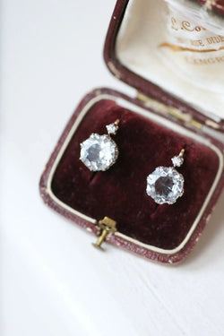 Dormeuses aigue-marine et diamants - Castafiore