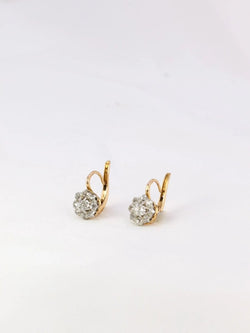 Dormeuses en or et diamants taille ancienne - Castafiore