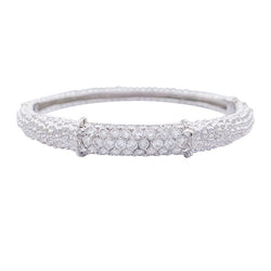 Duo de joncs vintage or jaune et blanc, diamants. - Castafiore