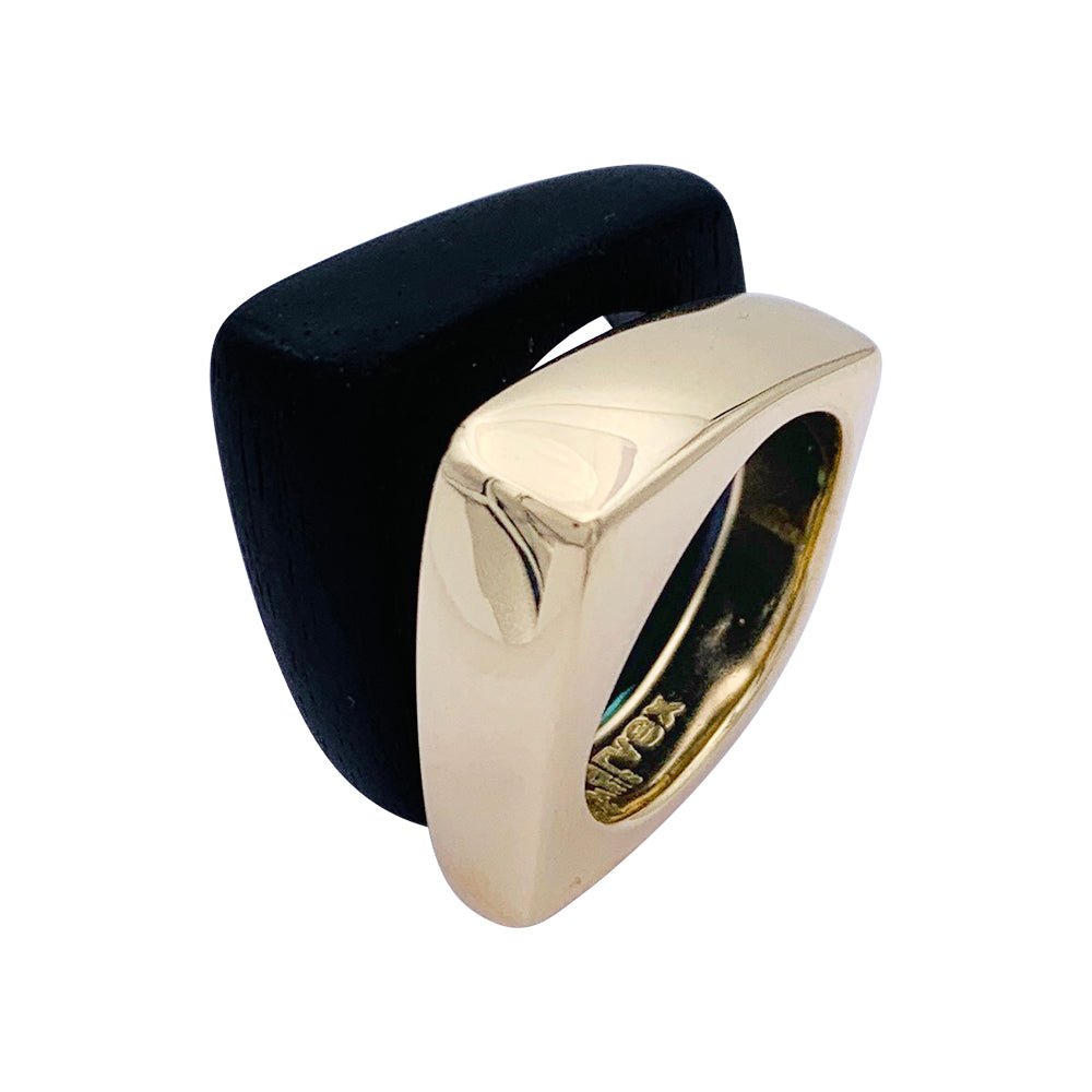 Duos de Bagues en or jaune et bois - Castafiore