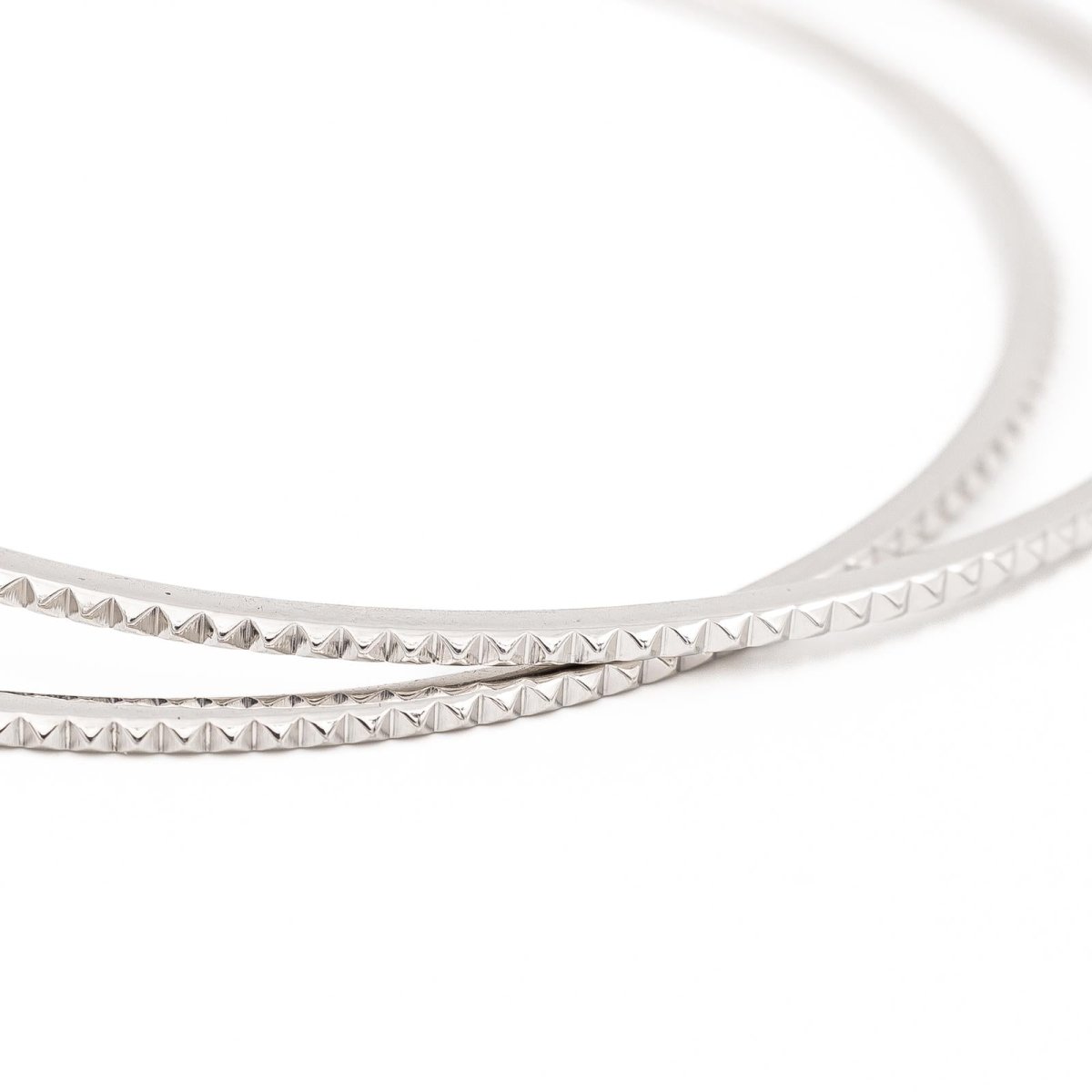 Duos de bracelets Jonc en or blanc - Castafiore