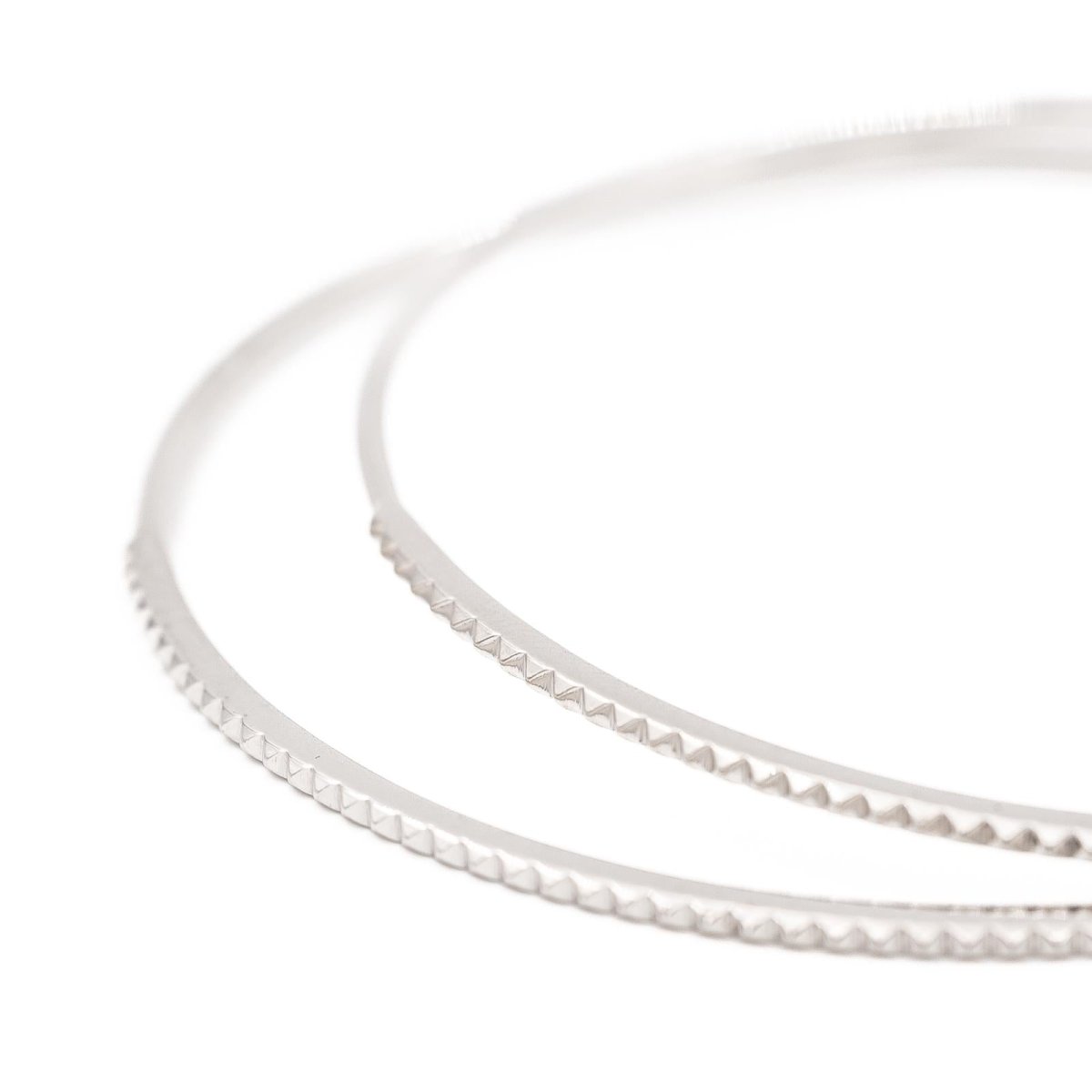 Duos de bracelets Jonc en or blanc - Castafiore