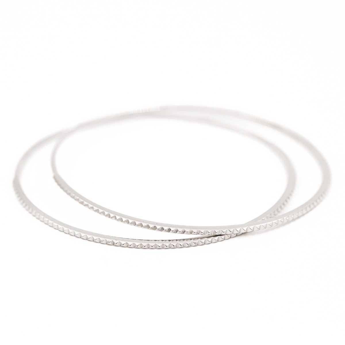 Duos de bracelets Jonc en or blanc - Castafiore