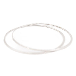 Duos de bracelets Jonc en or blanc - Castafiore