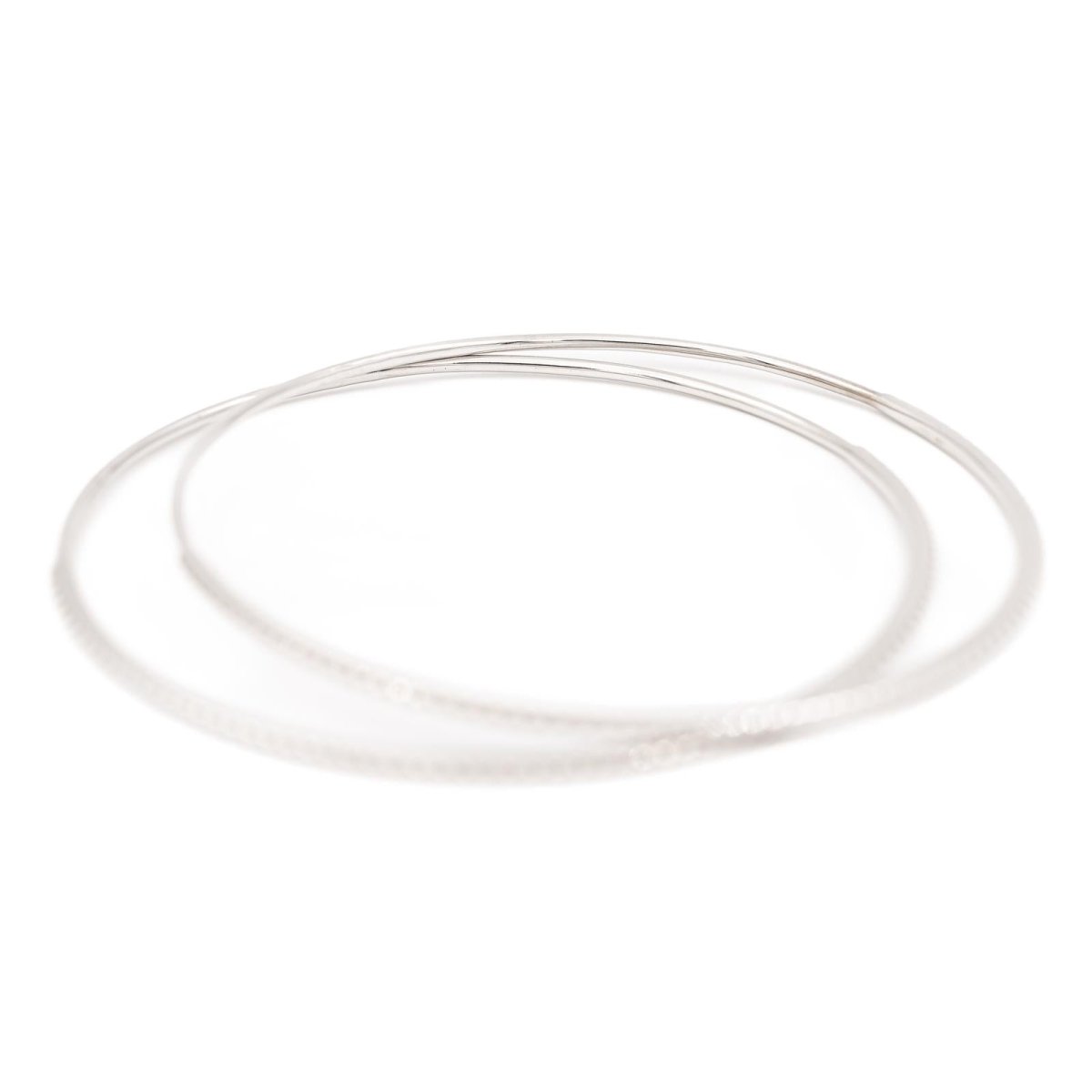 Duos de bracelets Jonc en or blanc - Castafiore