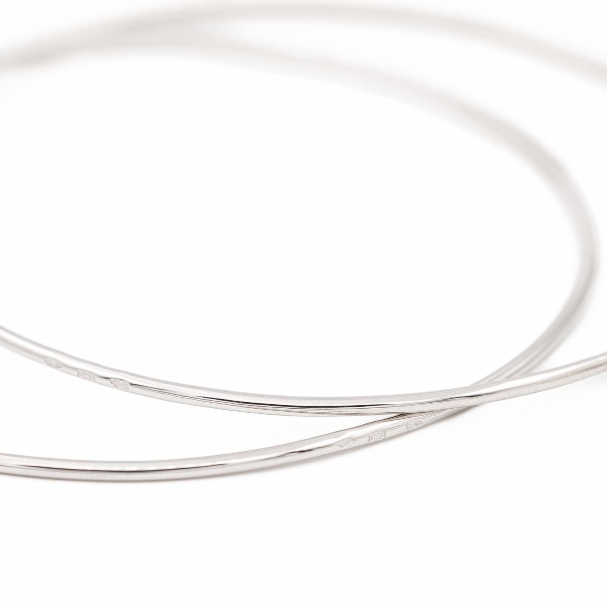 Duos de bracelets Jonc en or blanc - Castafiore