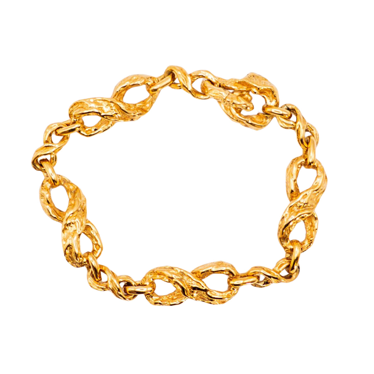 Ensemble bracelet et boucles d'oreilles GILBERT ALBERT en or jaune - Castafiore