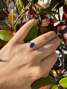 Estate Italian Sapphire Diamond Engagement Ring - Castafiore