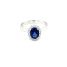 Estate Italian Sapphire Diamond Engagement Ring - Castafiore