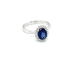 Estate Italian Sapphire Diamond Engagement Ring - Castafiore