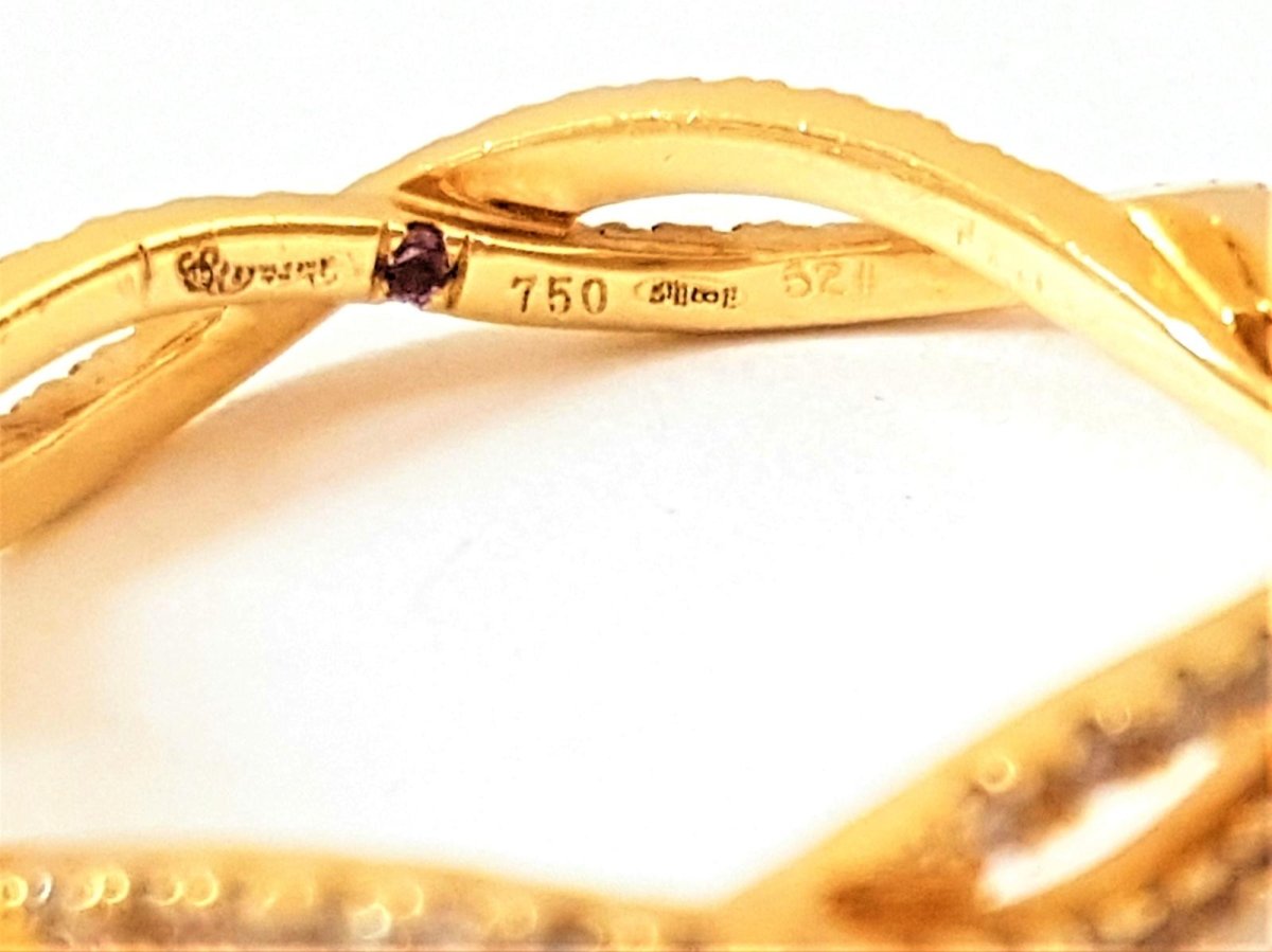 Etername Bague Entrelacs Or jaune Diamant - Castafiore