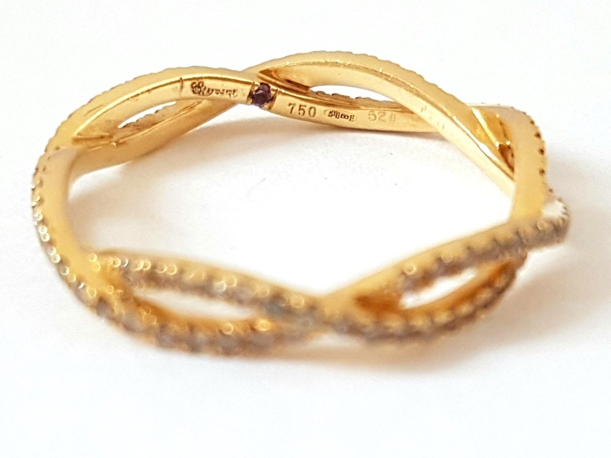 Etername Bague Entrelacs Or jaune Diamant - Castafiore