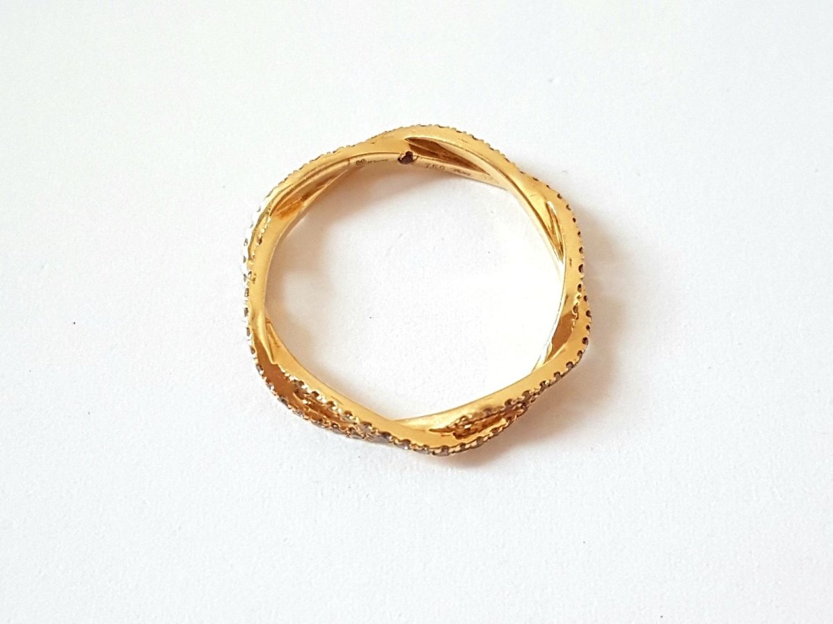 Etername Bague Entrelacs Or jaune Diamant - Castafiore