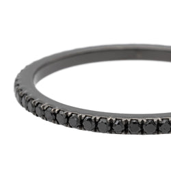 Etername Bague Pure Or noir Diamant - Castafiore