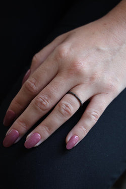 Etername Bague Pure Or noir Diamant - Castafiore