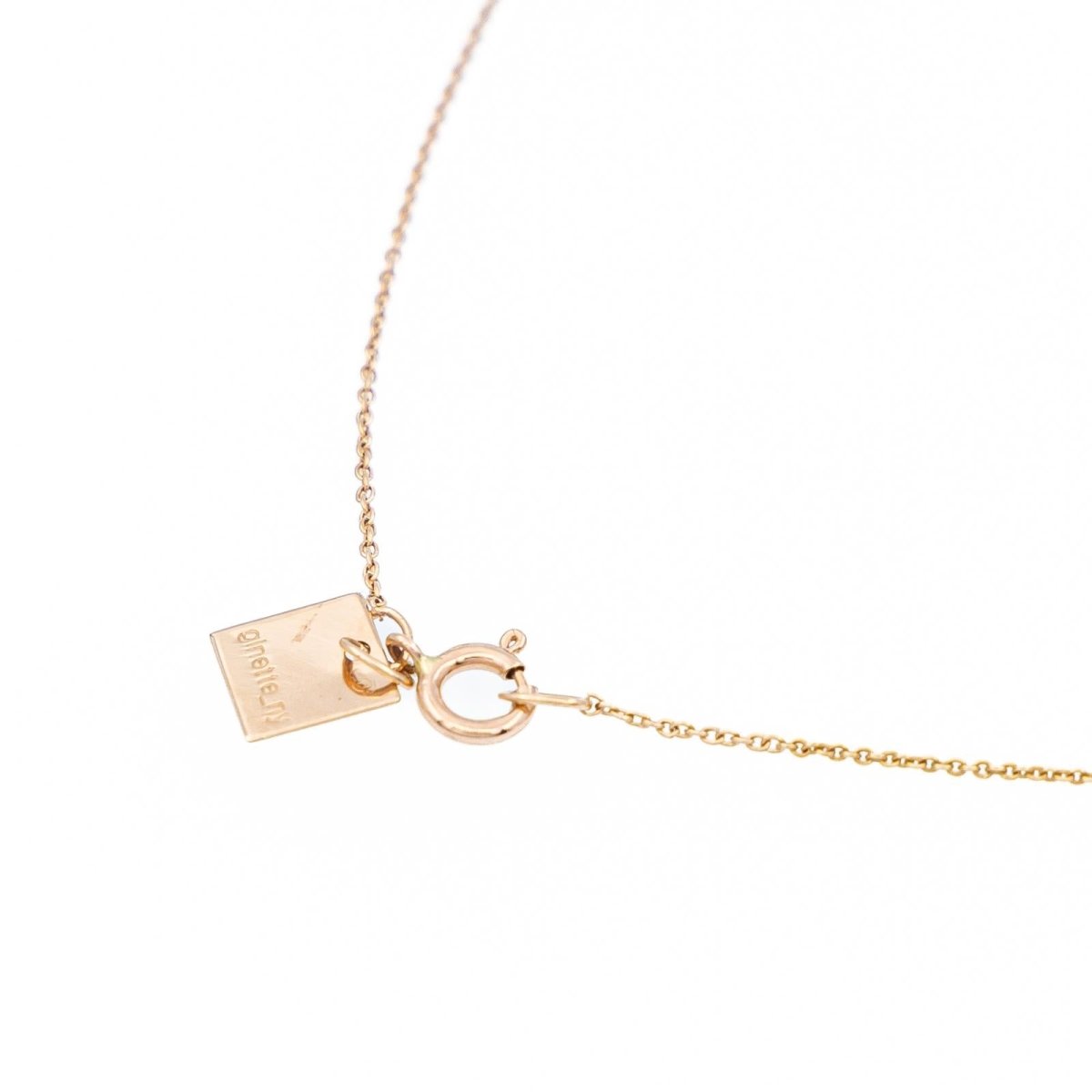 Ginette NY Collier Jumbo Tanger on Chain Or rose - Castafiore