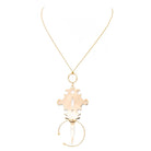 Ginette NY Collier Jumbo Tanger on Chain Or rose - Castafiore