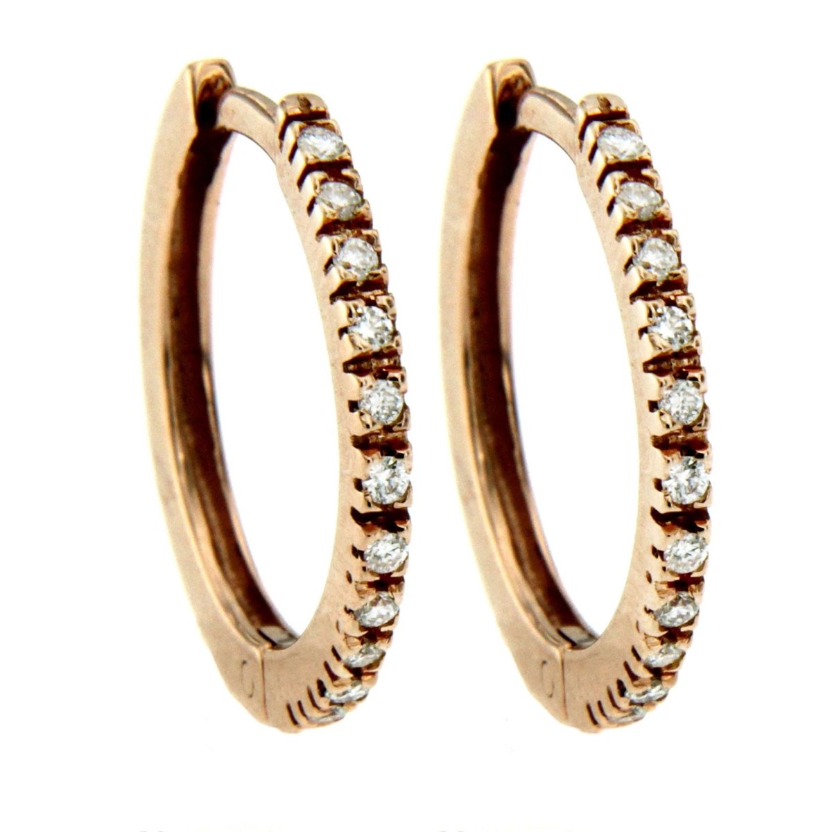 Gold Diamond mini Hoop Earrings - Castafiore
