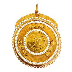 Grande médaille en or jaune - Castafiore