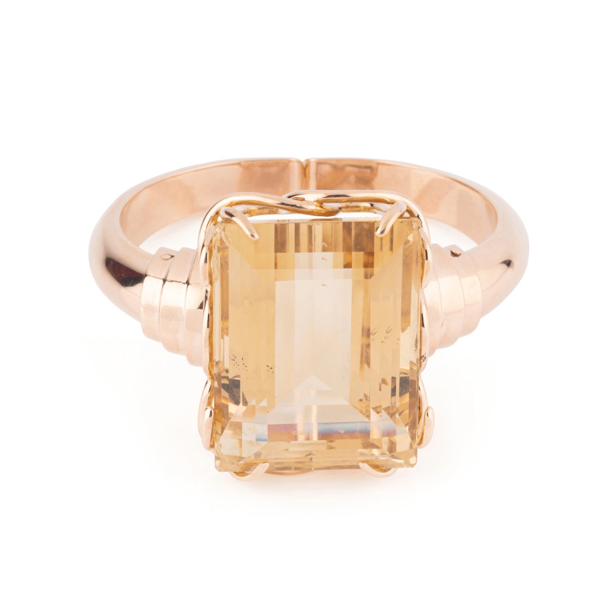 Important bracelet en or jaune et citrine - Castafiore