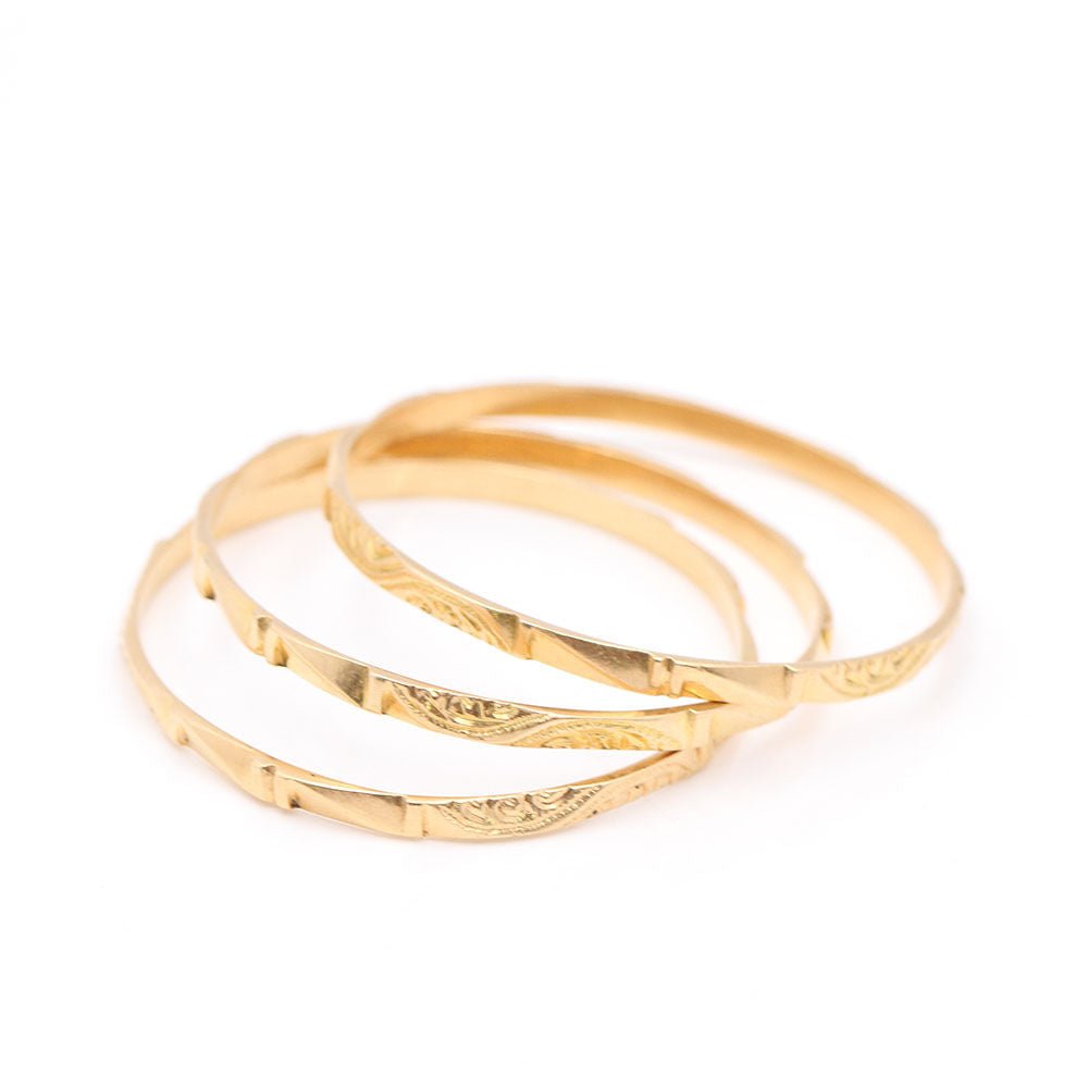 Lot de 3 bracelets en or d'occasion pour filles - Castafiore