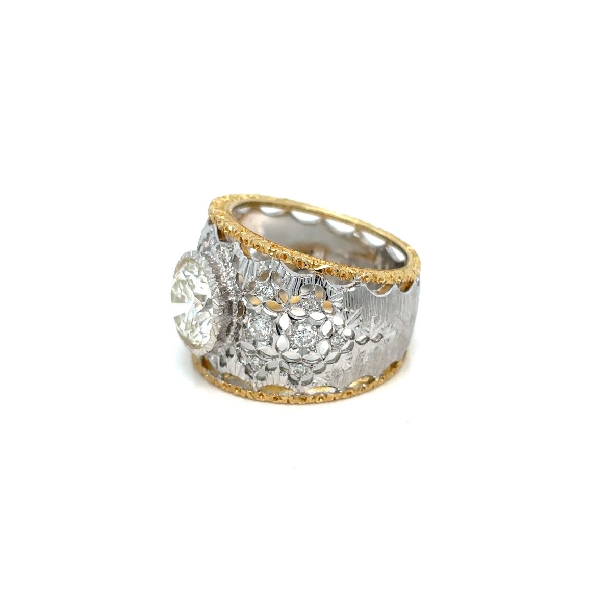 Mario Buccellati Diamond Gold Band Ring - Castafiore